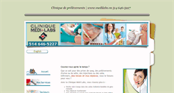 Desktop Screenshot of medilabs.ca
